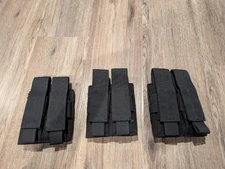 Black MOLLE Double Pistol Magazine Pouches