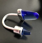 Siberian Blue Quartz Tongue 925 Sterling Hand Crafted Key Ring Vintage Mexico