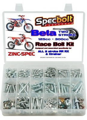 ZINC SPEC BETA 2 STROKE BOLT KIT RR 2T & X-PRO 125 200 250 300 FOR 2013 & UP