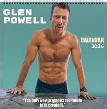 Glen Powell 2026 Wall Calendar