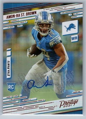 2021 Panini Chronicles Prestige - Xtra Points Amon-Ra St. Brown #234 (RC, AU)