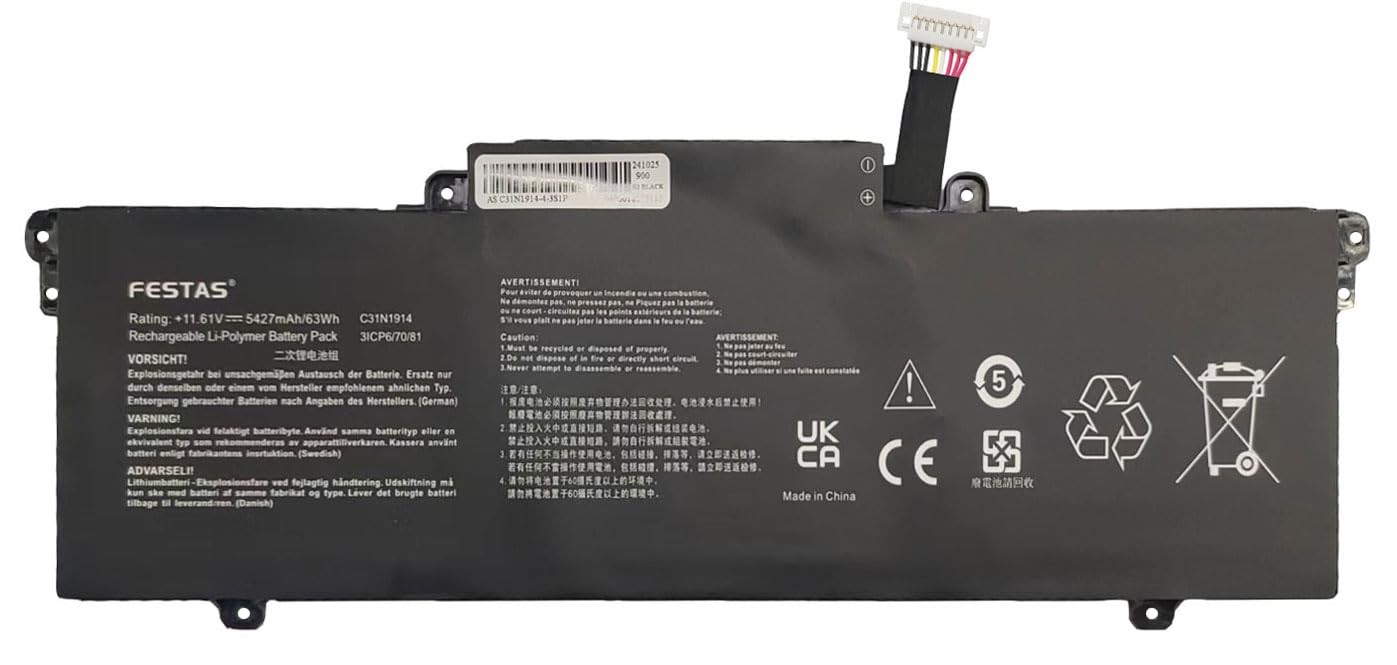 Nuova Batteria FESTAS per ASUS ZenBook 14 UX425UG | Lunga Durata 67Wh