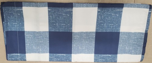1 Fabric Printed Valance(18"x60")(no tiers) BLUE & WHITE BUFFALO CHECK DESIGN,LK - Picture 3 of 12