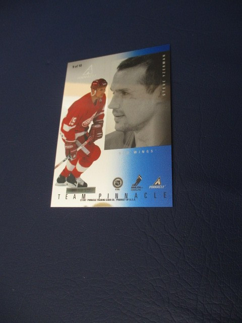 1997-98 Pinnacle Team Pinnacle Foil Back Doug Gilmour Steve Yzerman #9 HOF