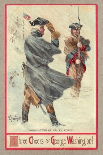 George Washington at Valley Forge, R. Veenfliet, Patriotic 1914 Used Postcard