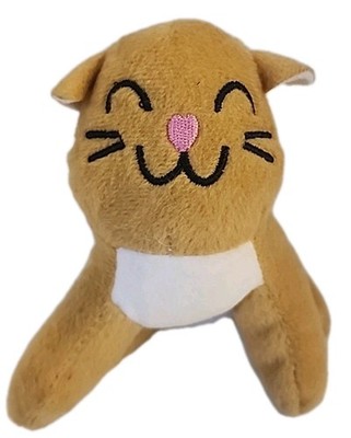Smiling Kitten Stuffed Animal Small Happy Cat Plushie (BT2)