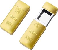 "Taschen Aschenbecher \"Goldbarren\" 7X3Cm Deckel Metall Mini Reiseaschenbecher 37"