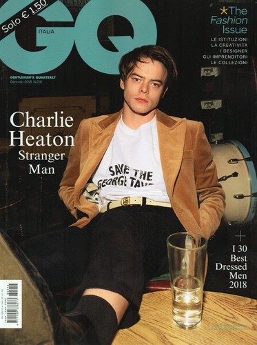 GQ 2018 216.Charlie Heaton,Francesco Risso,Ashton Sanders,Etro,Claudio Marenzi prezzo ebay