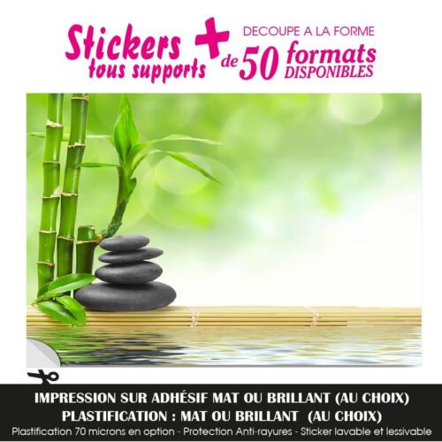 STICKER GALET BAMBOU SPA RELAX EAU STICKERS  AUTOCOLLANT DECO DECORATION ZN-23 - Bild 1 von 62