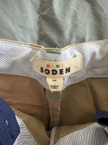 Mini Boden Boys Khaki Slacks Sz 11 NWOT - Picture 2 of 2