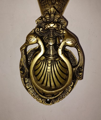 Shesha Naag Door Knocker Brass Cobra Snake With Yali Entry Doorbell Decor AJ066 - Picture 3 of 12