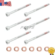Injectors Bolts & Copper Washers Set for Mercedes Dodge Diesel Lower 6 Cylinder