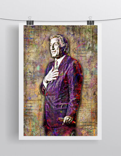 Tony Bennet 20x30in Poster, TONY BENNETT Music Tribute Art Free Shipping - Picture 2 of 5