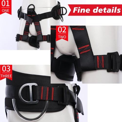 Adjustable Half Body Rock Climbing Safety Harness for Tree Work Rescuing Caving - Picture 8 of 10