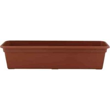 1x Balconiera 100x16,9x13,8cm Terracotta Vaso per Piante Plastica Vaso da Fiori