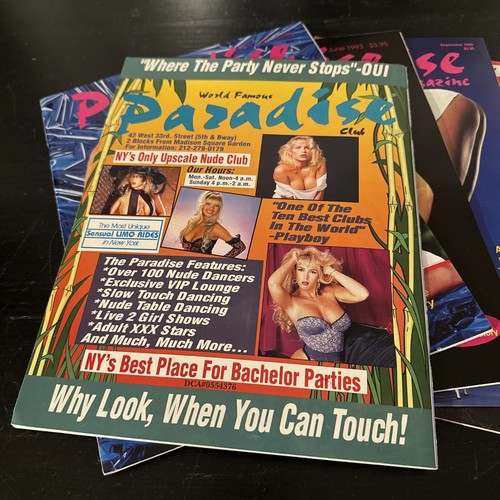 Vintage Lot Of 5 Vintage New York World Famous PARADISE Club Magazine - Picture 2 of 10