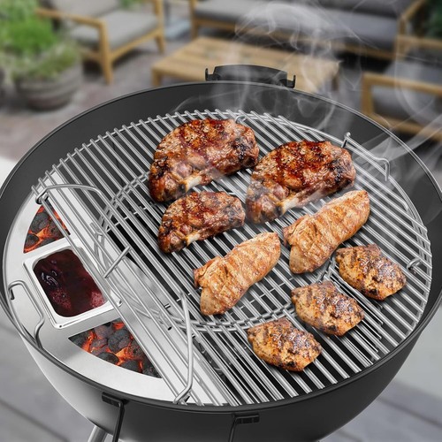 Kugelsmoker für Weber 57cm Kugelgrills, Räucherbox,Räuchern Edelstahl mit Was... - Bild 6 von 6