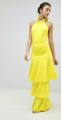 asos yellow dress maxi