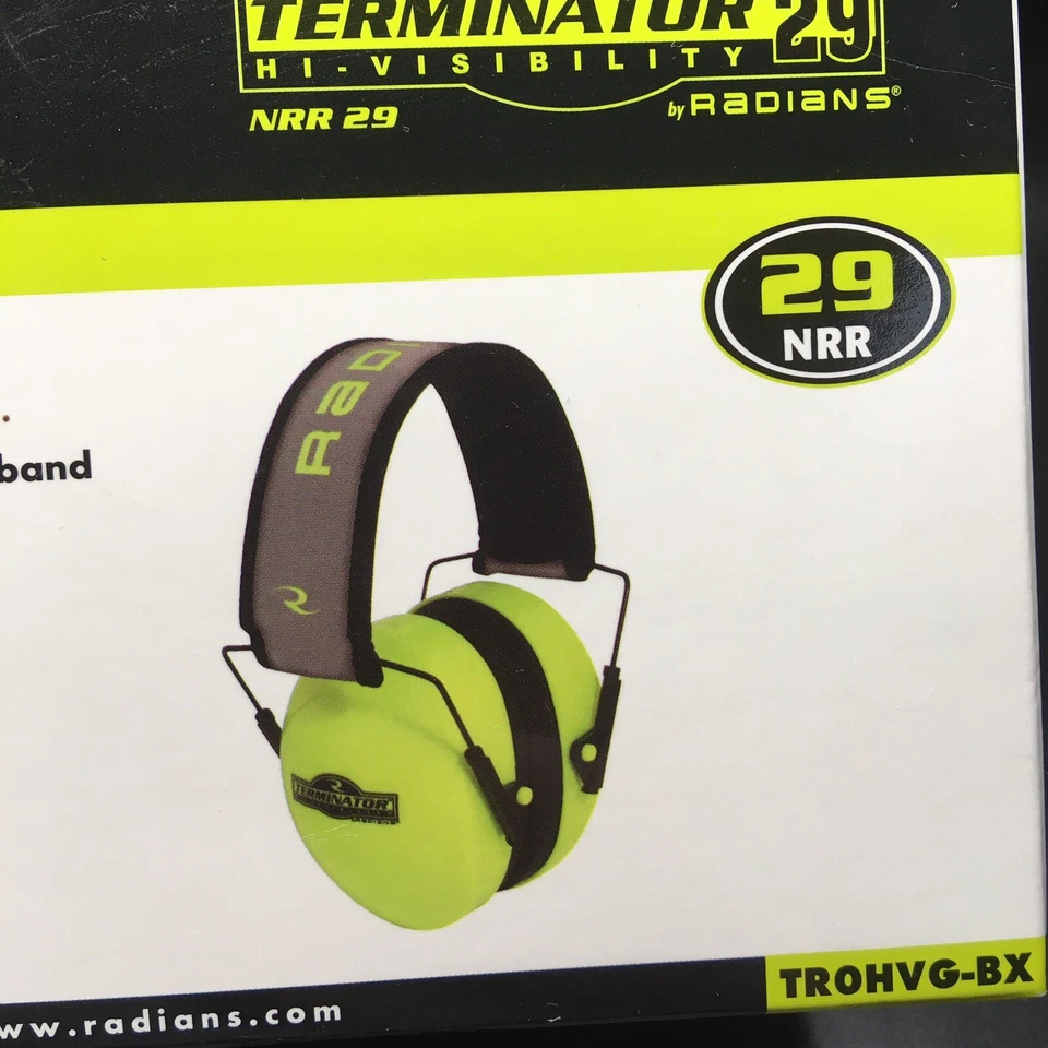 Orejeras Radians TRPX™ Amarillas Alta Visibilidad 29 TR0HVG- BX (NUEVAS EN CAJA) Foto 2 de 4