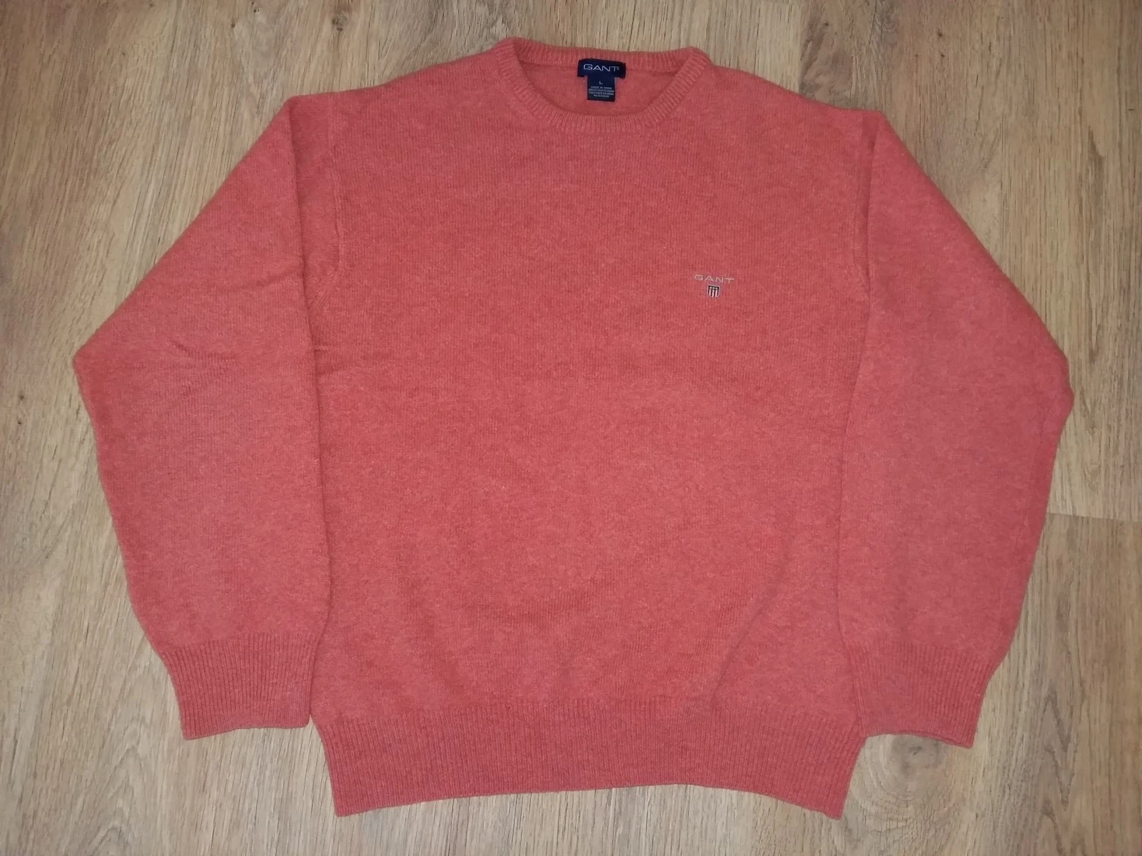 Gant rare orange lambswool crewneck sweater size L