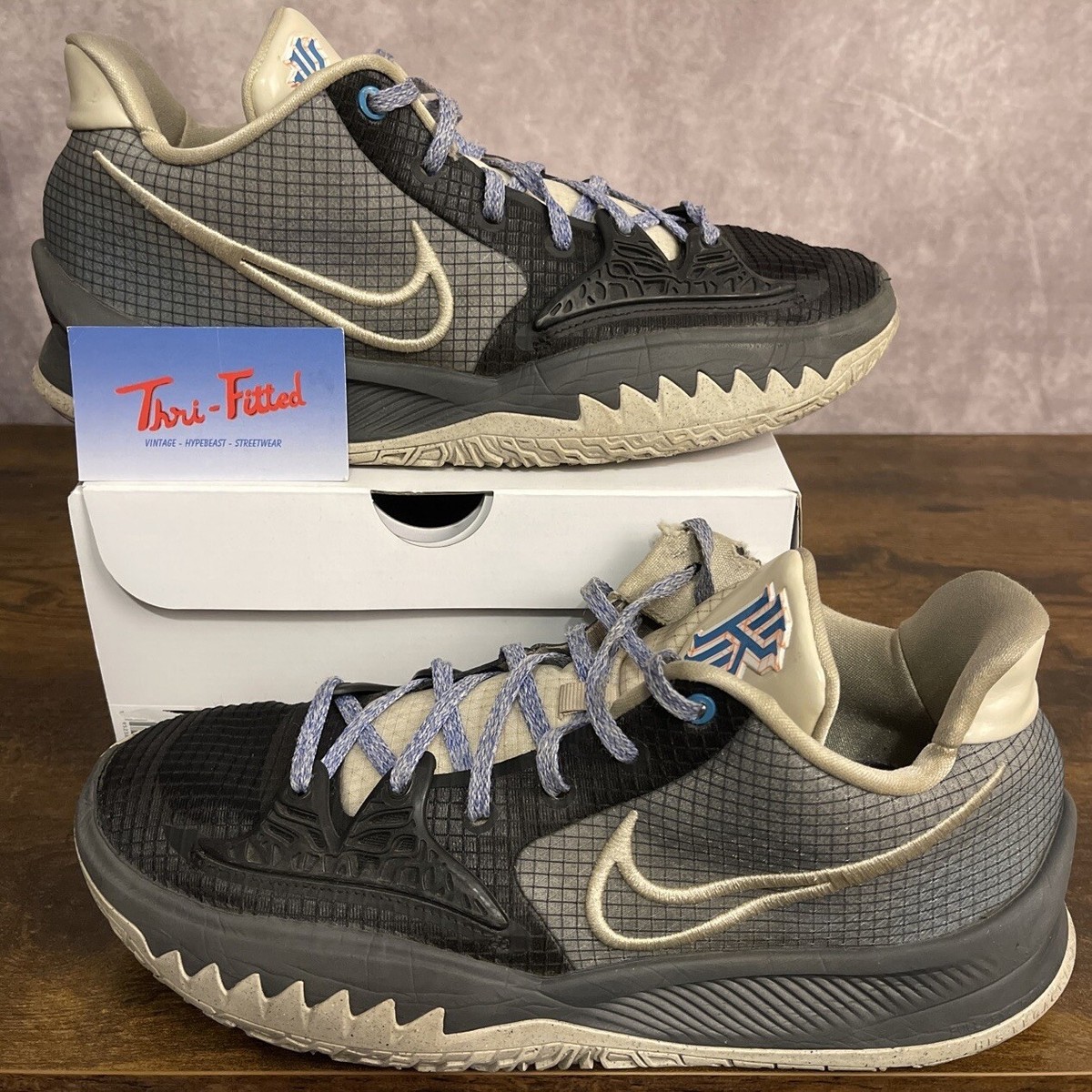 Nike Kyrie Low 4 Black Rattan 2021 Size 12 CW3985-003 Men's