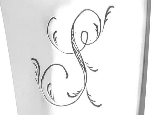George III Sterling Silver Old English Pattern Soup Ladle by Hester Bateman - Picture 6 of 8