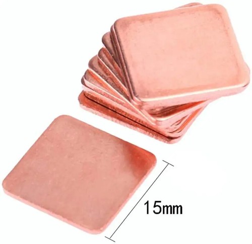 15x15mm 20x20mm Kupferplättchen Kupfer Kleiner Coppers Pad Heatsink für CPU GPU - Afbeelding 6 van 8
