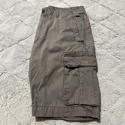 Gap Khakis Cargo Shorts Mens Size 33 Gray Lived In Short - Picture 2 of 9