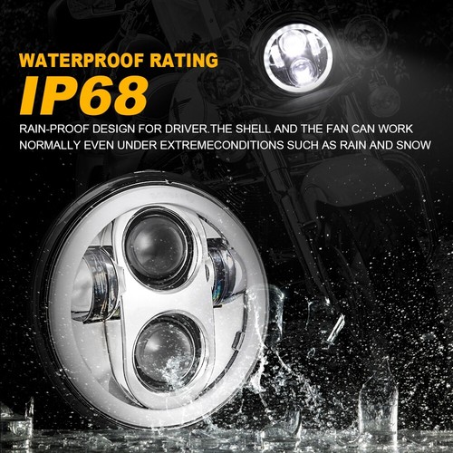 4Pcs 5.75" Chrome LED Headlights Hi/Lo Beam DRL for Chevrolet Caprice 1967-1976 - Bild 4 von 12