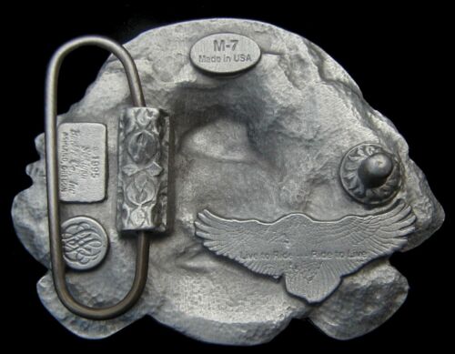 BAD TO THE BONE SKULL WINGS AND V-TWIN BELT BUCKLE NEW! - Picture 2 of 2