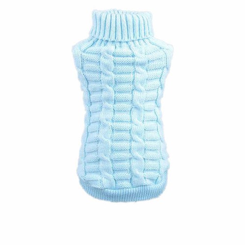 Fashion Blue Sweater Twist Design Pet Puppy Small Service Dog Vest Chihuahua
