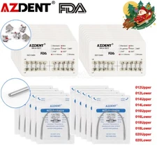 AZDENT Dental Ortho Brackets Metal Mini Roth.022 Hook 345/Arch Wire Nature FDA