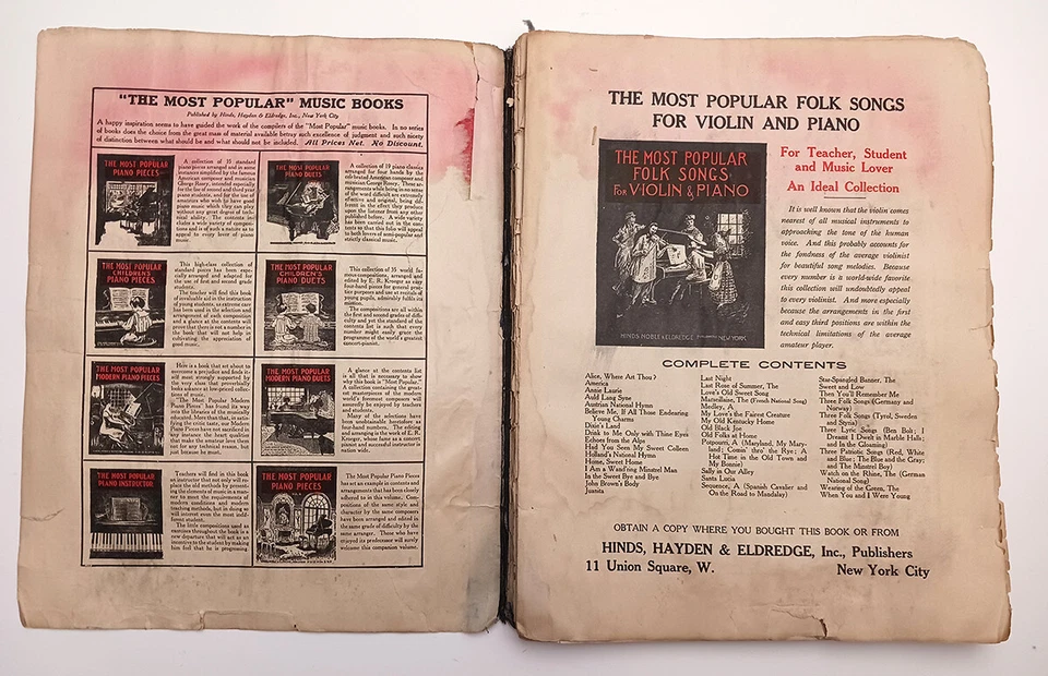 Антикварные 1907 Самые Популярные Новые Скрипичные Соло и Выборы для Скрипки и Фортепиано Задники - Изображение 2 из 4