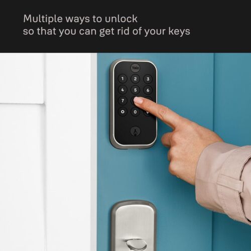 Yale Assure Lock 2 Keypad in Satin Nickel with ZWave- YRD410-ZW2-619 Key Backup - Picture 2 of 4