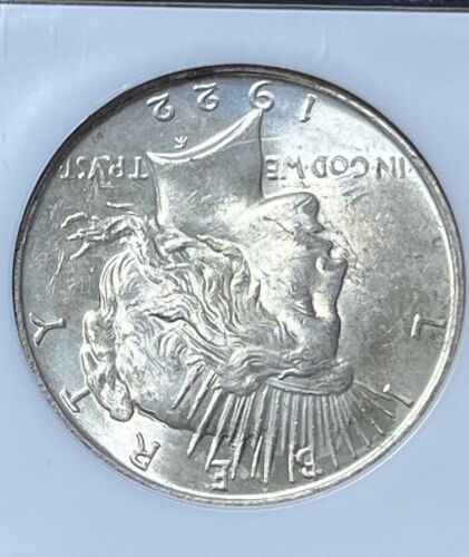 BINION HOARD~1922 PEACE S$1~NGC MS63~90%SILVER-MINT, MOB AND LASVEGAS HORSESHOE - Picture 4 of 7