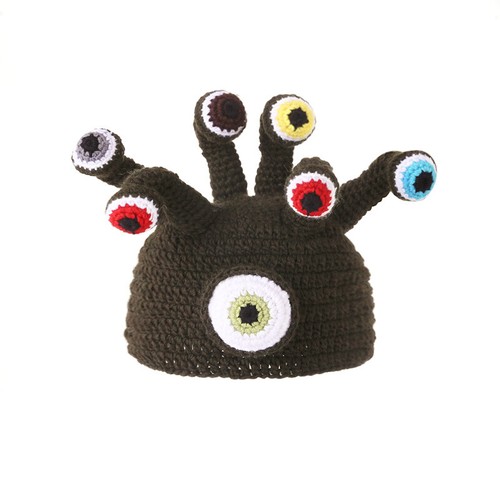 Eyed Octopus Handmade Anime Parasitic Beast Antennas Funny Woolen Hat Warm