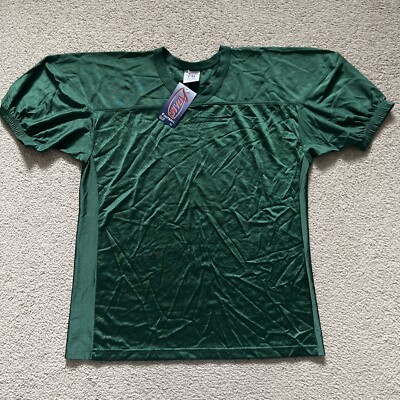 Adams USA Football Green Jersey Elastic Sleeve Stretch Side Panels Youth XL New￼