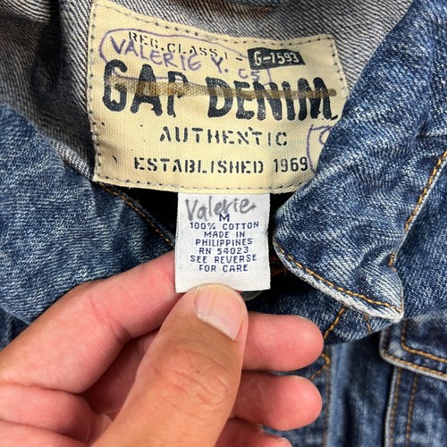 Girl Scout Denim Jacket Youth Medium Blue GAP Vintage Preowned - Picture 5 of 12
