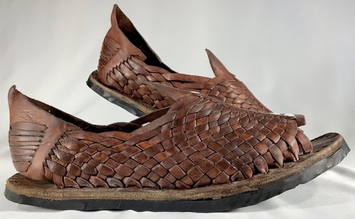 Mens Aretsanias Galvez Sandals 33/14.5 Mexico Leather Handmade Cosplay Ren Faire - Picture 4 of 9