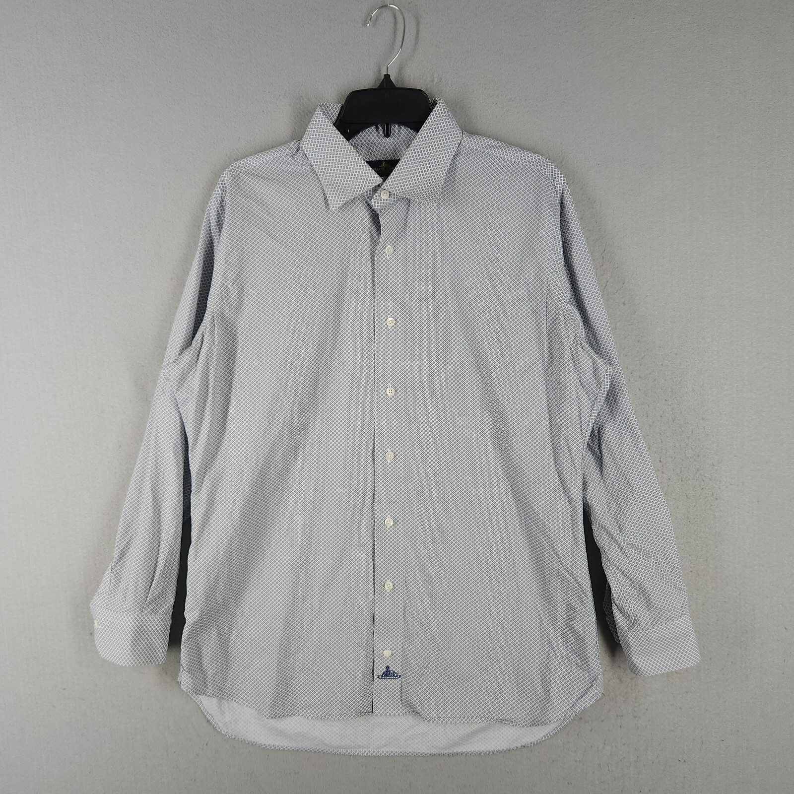 Camicia Holland & Sherry Savile Fila Uomo XL? Manica lunga grigia con bottoni su misura