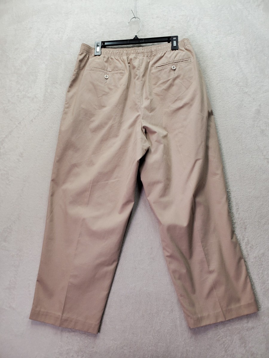 Hasting & Smith Cropped Pants Women Large Tan Cotton Slash