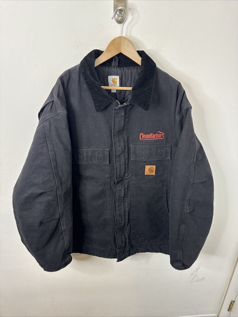 Carhartt C26-BLK Lined Duck Chore Jacket Coat Men 3XL Black Carhartt C26-BLK Lined Duck Chore Jacket Coat Men 3XL Black