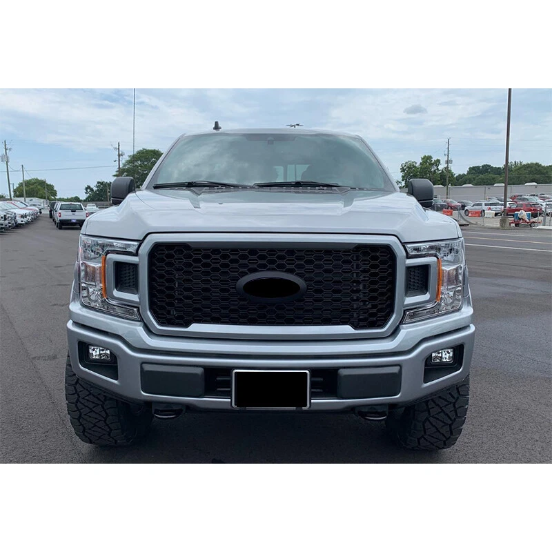 Iconic Silver Front Bumper Grille Upper Molding Trim Fit 2018-20 Ford F-150 F150 Foto 2 de 4