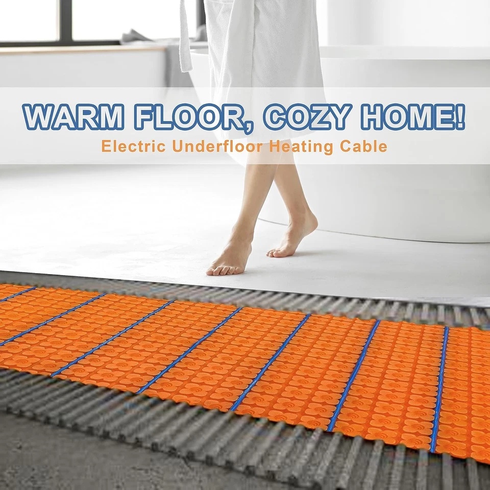 Electric Heated Floor Cable Underfloor Heating System Kit with Cable Guide, Alar - Image 2 of 4