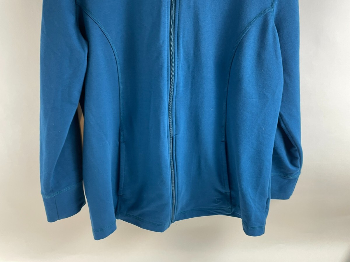 Danskin Now Jacket Women's Plus Size 1X (16W) Blue Full Zip