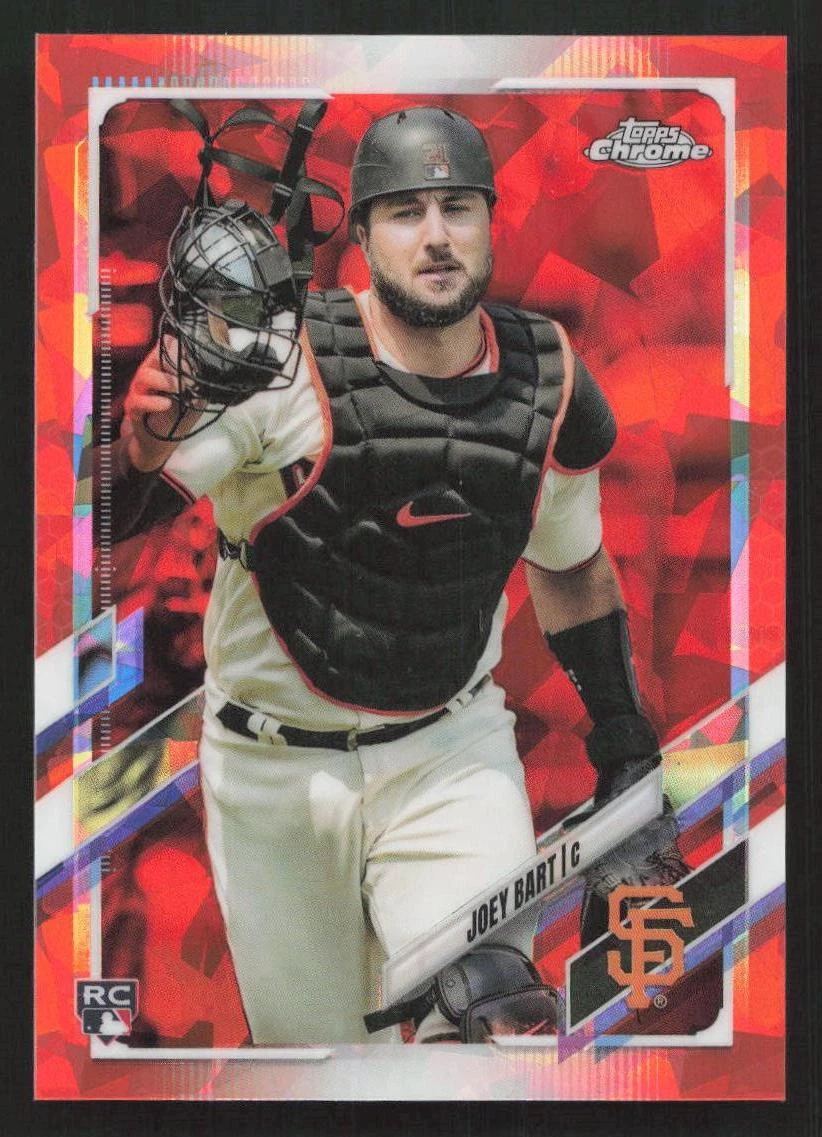 2021 Topps Chrome Sapphire Edition Joey Bart Orange #/25 RC Rookie #12 Card