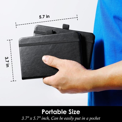 3 Pack Pocket Notebook Journal - Mini Notebooks with Pens 3.7" x 5.7" Portabl... - Picture 6 of 7