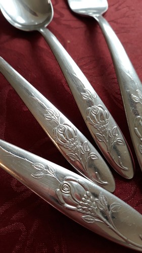 4 Pcs Carl Mertens CUS Ronosil 18/12 Germany Stainless Spoons & Forks vtg - Picture 10 of 12