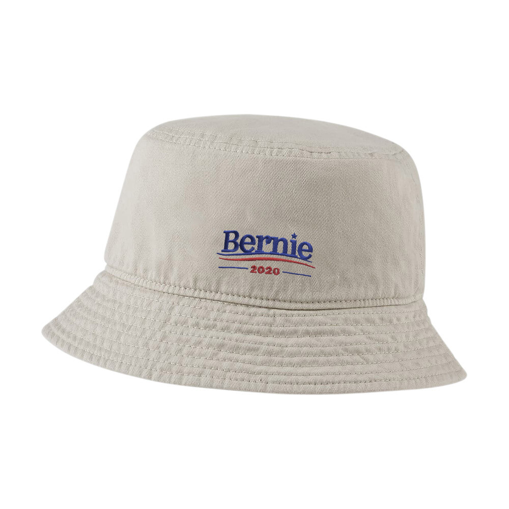 Bernie Sanders Embroidered Washed Cotton Bucket Hat for Men and Women