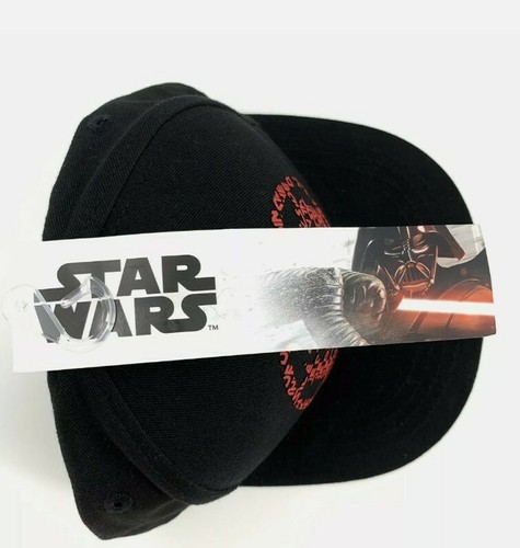 STAR WARS Boys Darth Vader Flat Brim Cap Snapback Black Red Baseball Cap - Picture 11 of 12